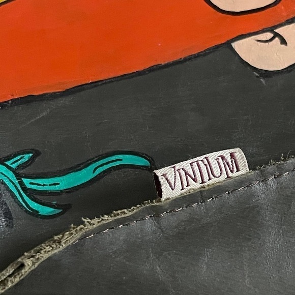 Leather Suede Wine Bag by VINTIUM Funny Wine Bag 02 Bottle Size - Picture 4 of 9